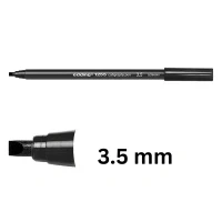 Image of edding 1255 calligraphy pen black 1 nib 3.5 mm fibre for paper, wood, terracotta, canvas hand lettering, bullet journals, thank you cards, books