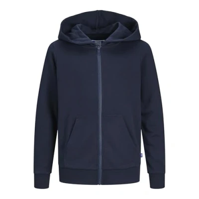 Image of JACK &amp; JONES Boy&#039;s Jjebradley Sweat Zip Hood Noos Jnr Sweatshirt Jacket, Blazer Navy, 176