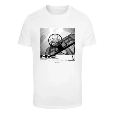 Image of Mister Tee NYC Ballin Print Tshirt, Men&#039;s, Size: Medium, White