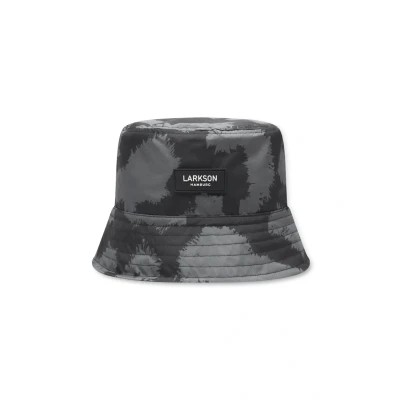 Image of LARKSON Bucket Hat Waterproof Ladies Men Mats Fishing in Two Sizes Rain for Outdoor Festival Camping Golf Cap Water Column 10000 mm, Black Grey Leo, L XL
