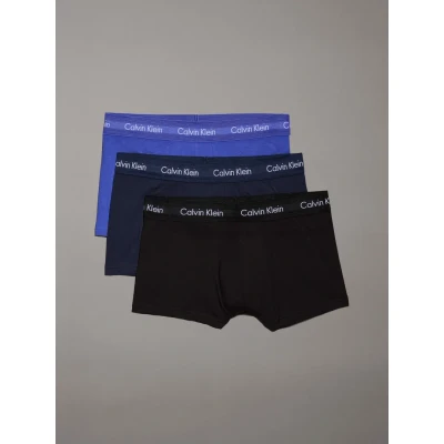 Image of Calvin Klein Underwear LOW RISE Trunk 3 PACK Trunks, Men&#039;s, Size: Small, Blue