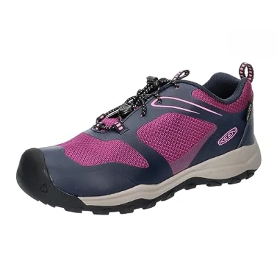 Image of Keen Wanduro LOW WP Unisex Hiking shoes for kids, Size: 5, Purple Textile/synthetics
