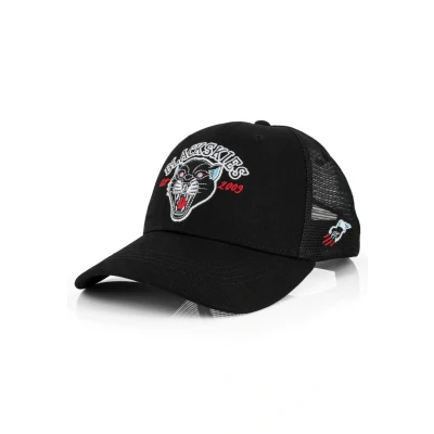 Image of Blackskies Unisex Traditional Tattoo Trucker Panther Cap, Size: One Size, Schwarz
