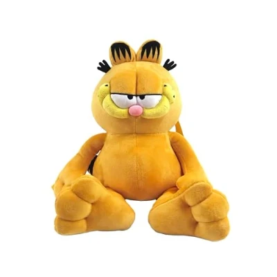 Image of CyP Brands Garfield Children&#039;s Backpack, Plush Body Design, with Adjustable and Detachable Straps, Orange, Official Product, Backpack