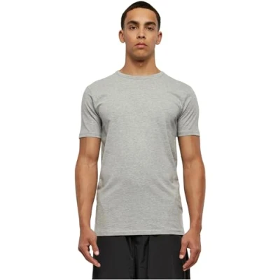 Image of Urban Classics Men&#039;s Fitted Stretch Tee T Shirt, Gray, L