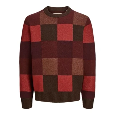 Image of Jack &amp; Jones Premium Jprblugingham CREW NECK Jumper, Men&#039;s, Size: Large, Winery