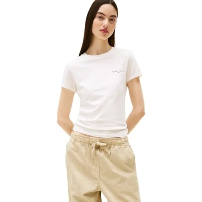 Image of Tommy Jeans Women&#039;s S/S T Shirt, White (Ancient White), L