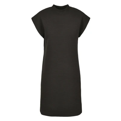 Image of Urban Classics Ladies NAPS Terry Extended Shoulder Dress Day dress, Women&#039;s, Size: XS, Black