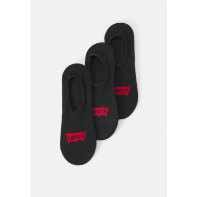 Image of Levi&#039;s HIGH CUT Batwing LOGO Recycled Cotton 3P PACK Trainer socks, Men&#039;s, Size: 9 11.5, Black