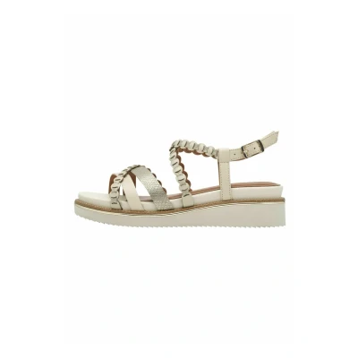 Image of Tamaris Platform sandals, Women&#039;s, Size: 4, Ivory shoes