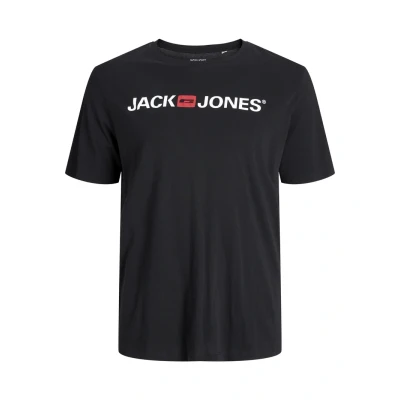 Image of Jack &amp; Jones CORP LOGO TEE CREW NECK Print Tshirt, Men&#039;s, Size: Large, Black