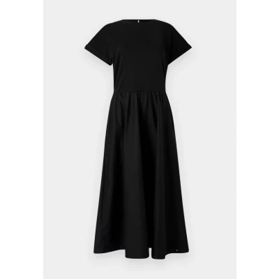 Image of Tommy Hilfiger Modern CODY MIDI MIX Day dress, Women&#039;s, Size: XS, Black