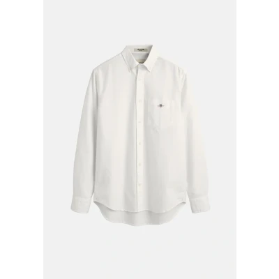 Image of GANT REG Oxford Shirt Shirt, Men&#039;s, Size: Small, White