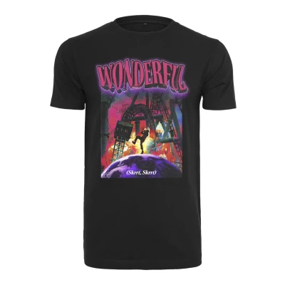 Image of Mister Tee Wonderful Print Tshirt, Men&#039;s, Size: XXL, Black