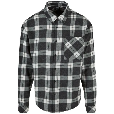 Image of Urban Classics Shirt, Men&#039;s, Size: XL, Grey white