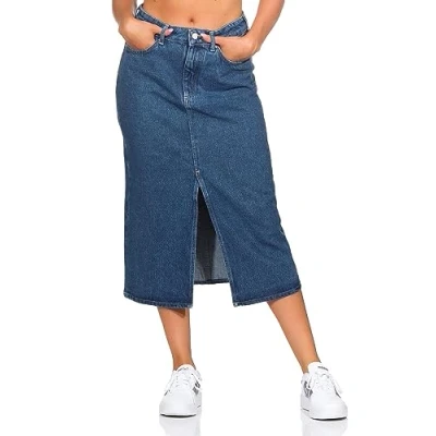 Image of ONLY Women&#039;s Onlbianca Midi Skirt DNM Rea Noos Denim, Medium Blue (Medium Denim), L