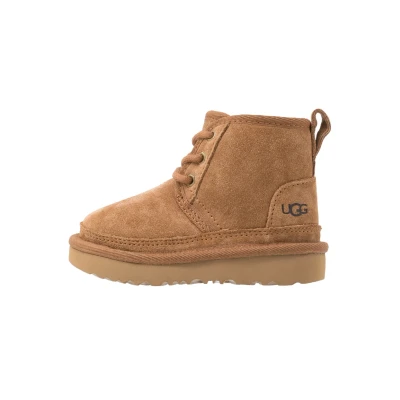 Image of UGG Neumel Laceup ankle boots for kids, Size: 10K, Chestnut Suede