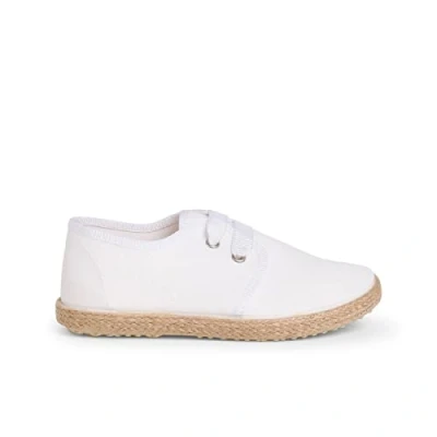 Image of Pisamonas Casual laceups for kids, Size: 7K, Blanco Textile
