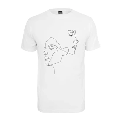 Image of Mister TEE Ladies ONE LINE Print Tshirt, Women&#039;s, Size: 4XL, White