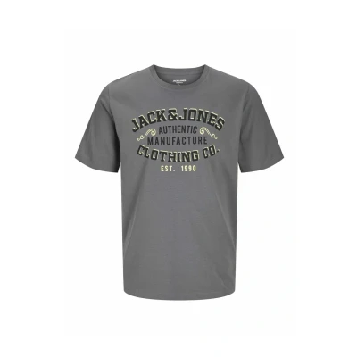 Image of Jack &amp; Jones Jjelogo Print Tshirt, Men&#039;s, Size: 4XL, Castlerock