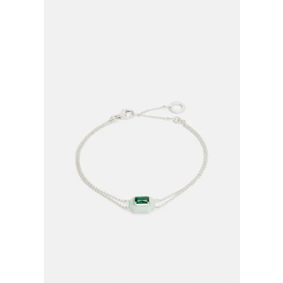 Image of Thomas Sabo Damen Armband mit grünem Stein Silber, 925 Sterlingsilber Oktagon Anhänger, Länge: 16 19 cm, A2095 496 6 L19v