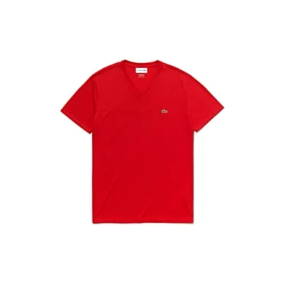 Image of Lacoste Basic Tshirt, Men&#039;s, Size: Medium, Red