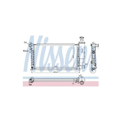 Image of Radiator, engine cooling NISSENS 61347
