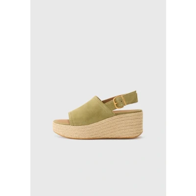 Image of Fitflop Womens Platfforms Wedge Sandals, Camo Green, 8 UK