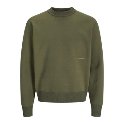 Image of JACK &amp; JONES Men&#039;s Jorvesterbro Knit Crew Neck Sn Jumper, Kalamata, XS