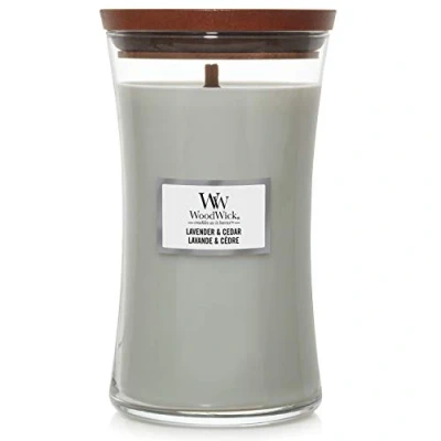 Image of WoodWick Scented Candle Large Lavender &amp; Cedar 18 cm / ø 10