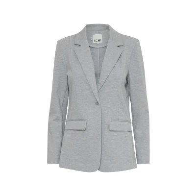 Image of ICHI Blazer, Women&#039;s, Size: Large, Grey melange