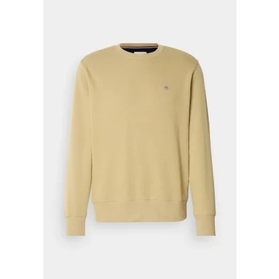 Image of GANT Shield C NECK Sweatshirt, Men&#039;s, Size: Medium, Beige