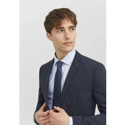 Image of Jack &amp; Jones Jacsolid TIE Unisex Tie, Men&#039;s, Size: One Size, Dark blue
