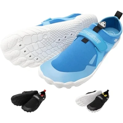Image of CRESSI Geko Shoes Azure/White 36 Unisex Rock Shoe Ideal for an Immersive Experience in the Aquatic Environment with a Direct Connection to Seabed, Azure/White,