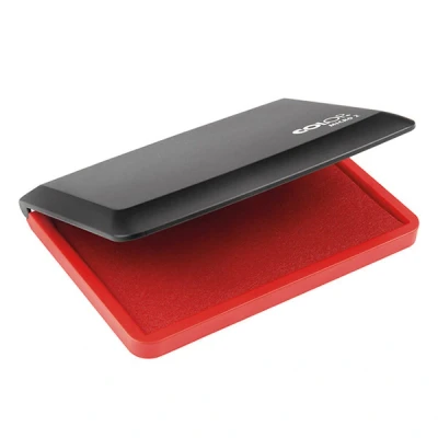 Image of COLOP Micro 2 Red Rubber Stamp Ink Pad. Measures 110x70mm. Best Pad for Home, Office, and Crafting Use. Water Based, Non Toxic, Document Proof Vegan Friendly.