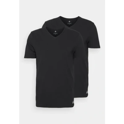 Image of adidas Sportswear V NECK 2 PACK Undershirt, Men&#039;s, Size: Large, Black