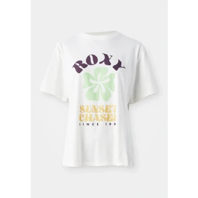 Image of Roxy Hangloose Poster Print Tshirt, Women&#039;s, Size: XXL, Egret