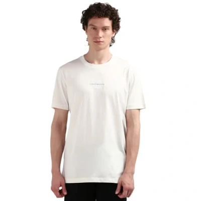 Image of Calvin Klein Jeans Monologo TEE Basic Tshirt, Men&#039;s, Size: 4XL, Ivory