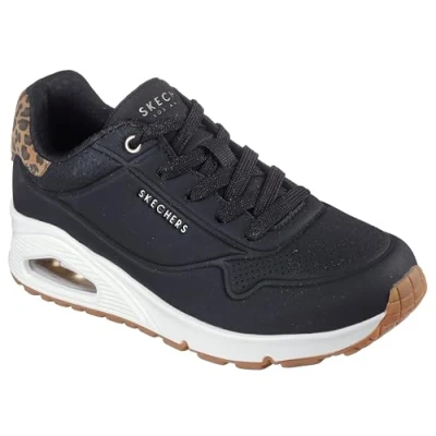 Image of Skechers Women&#039;s Uno Jungle Nite Sneaker, Black, 4.5 UK
