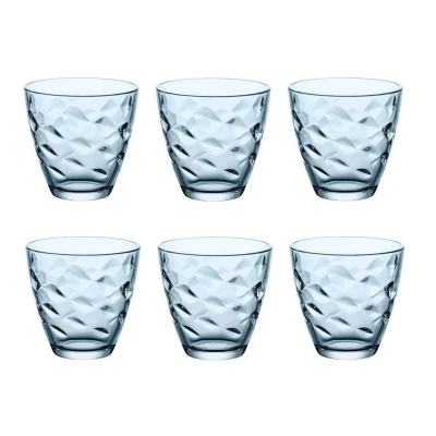 Image of Bormioli Rocco Glass Flora Blue 260 ml 6 Pieces