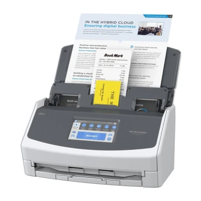 Image of ScanSnap iX1600 White Document Scanner Desktop, Double Sided with WiFi, Touchscreen, USB 3.2, ADF, Standard Sizes : A4, A5, A6, B5, B6, Business Card, Post Letter, Legal and Custom