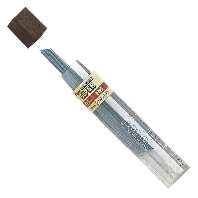 Image of Pentel Hi Polymer Lead Refills, HB, 0.3 mm (Pack of 12 Tubes, Leads per Tube),Gray