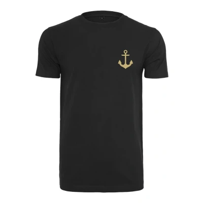 Image of Mister Tee Captain Print Tshirt, Men&#039;s, Size: XS, Black
