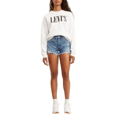 Image of Levi&#039;s Women&#039;s 501 Original Short Eat Your Words, Oxnard Athens Mid Short, 23W