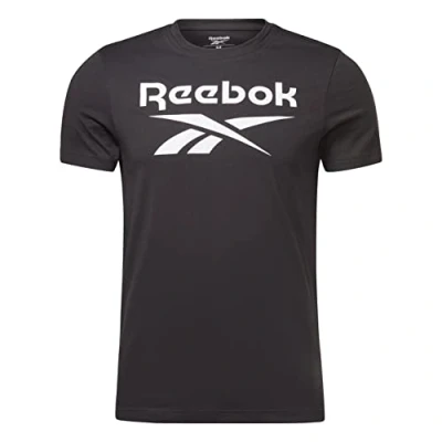 Image of Reebok Print Tshirt, Women&#039;s, Size: Medium, Black