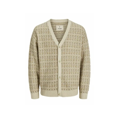 Image of Jack &amp; Jones Premium Bluparker Cardigan, Men&#039;s, Size: Small, Tannin