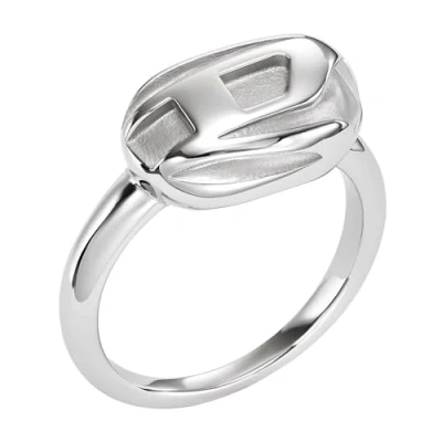 Image of Diesel Ring silvercoloured, Men&#039;s, Size: 66, Silver coloured