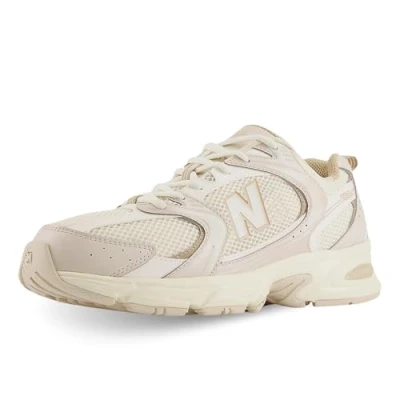 Image of New Balance 530 Unisex Trainers, Size: 9.5, White Imitation leather/ textile