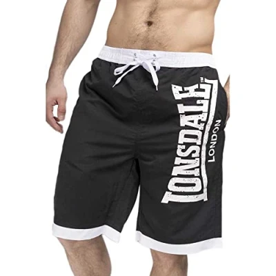 Image of Lonsdale Clennell Swimming shorts, Men&#039;s, Size: 3XL, Black white