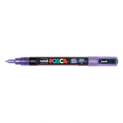 Image of POSCA Marker PC3ML Plastic Fine Cone Tip Glitter Purple